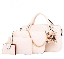 Load image into Gallery viewer, Women 4 Set Handbags Pu Leather Fashion Designer Handbag Shoulder Bag Black Vintage Female Messenger Bag Sac A Main