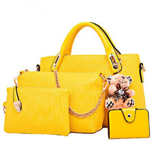 Load image into Gallery viewer, Women 4 Set Handbags Pu Leather Fashion Designer Handbag Shoulder Bag Black Vintage Female Messenger Bag Sac A Main